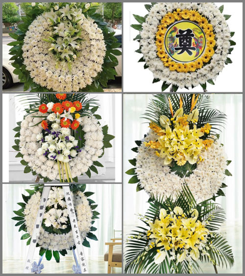 湖北孝感市应城市四里棚街道华山村花圈速递